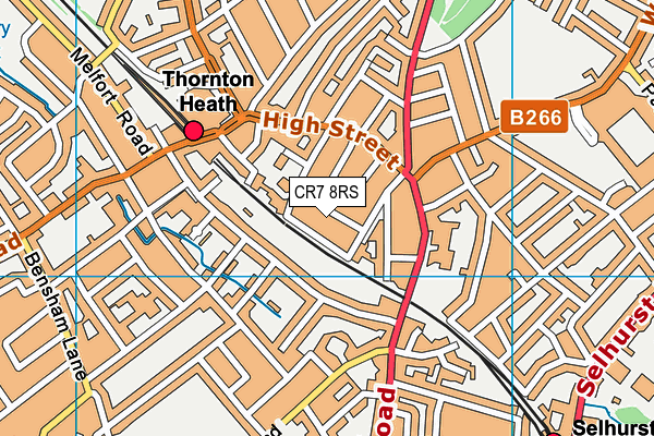 Thornton Heath Nursery School map (CR7 8RS) - OS VectorMap District (Ordnance Survey)