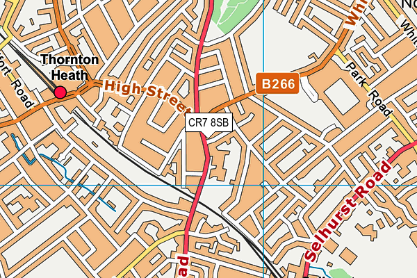 Whitehorse Manor School map (CR7 8SB) - OS VectorMap District (Ordnance Survey)