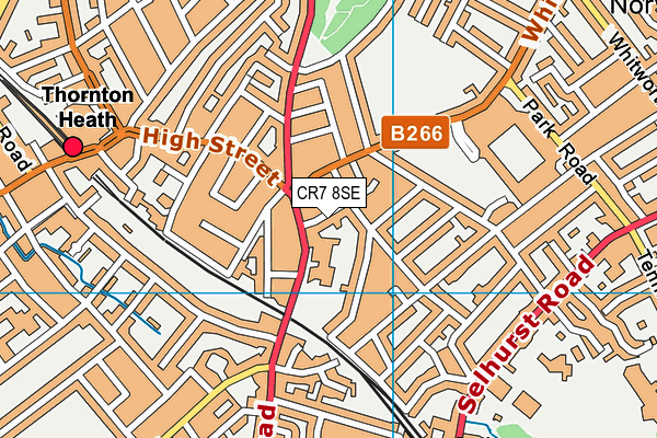 CR7 8SE map - OS VectorMap District (Ordnance Survey)