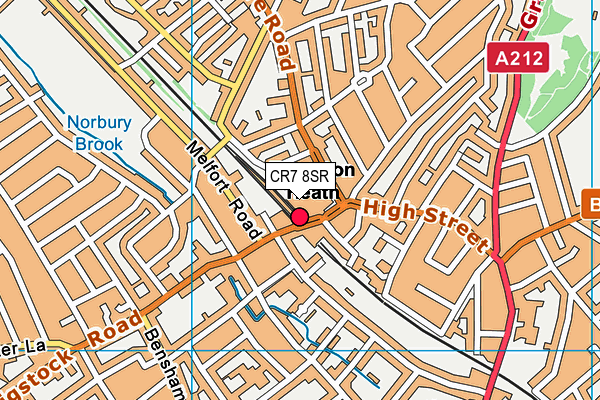 CR7 8SR map - OS VectorMap District (Ordnance Survey)