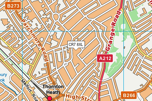 CR7 8XL map - OS VectorMap District (Ordnance Survey)