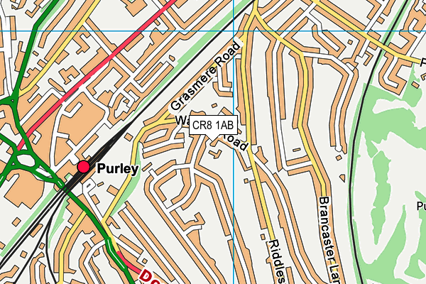 CR8 1AB map - OS VectorMap District (Ordnance Survey)