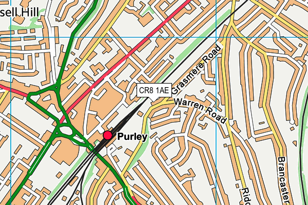 CR8 1AE map - OS VectorMap District (Ordnance Survey)