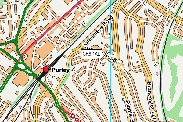 CR8 1AL map - OS VectorMap District (Ordnance Survey)