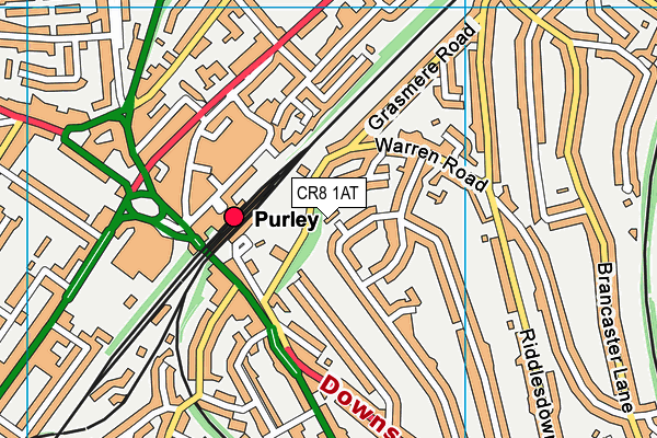 CR8 1AT map - OS VectorMap District (Ordnance Survey)