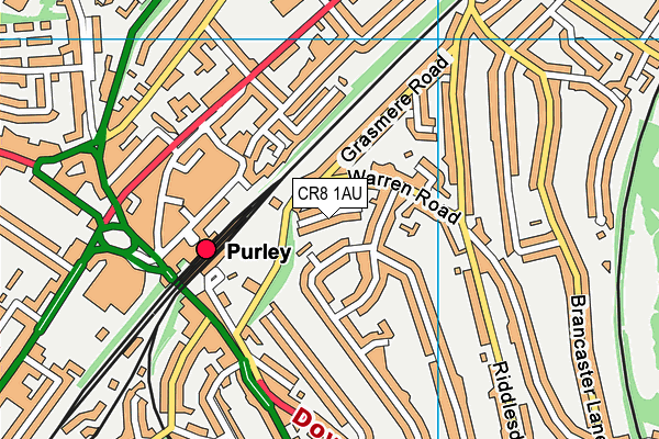 CR8 1AU map - OS VectorMap District (Ordnance Survey)