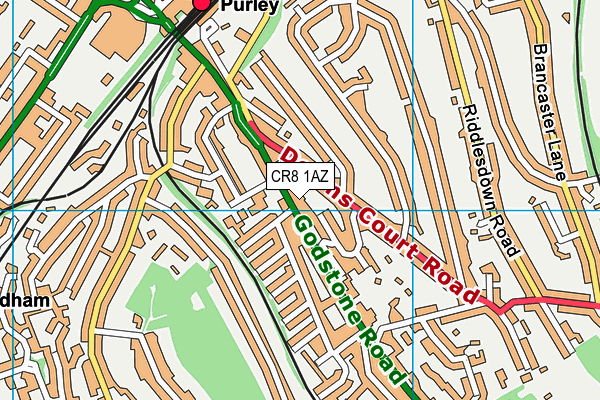 CR8 1AZ map - OS VectorMap District (Ordnance Survey)