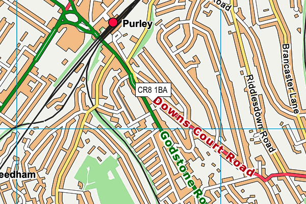 CR8 1BA map - OS VectorMap District (Ordnance Survey)