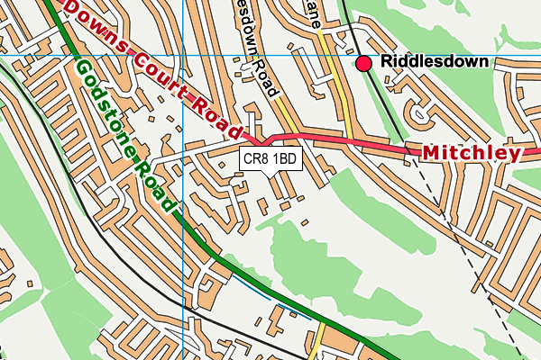 CR8 1BD map - OS VectorMap District (Ordnance Survey)