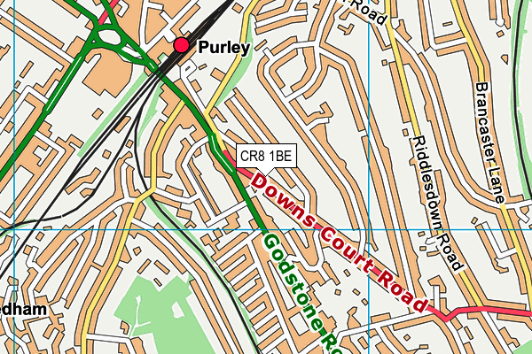 CR8 1BE map - OS VectorMap District (Ordnance Survey)