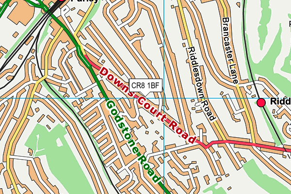 CR8 1BF map - OS VectorMap District (Ordnance Survey)