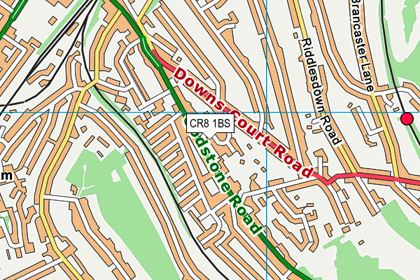 CR8 1BS map - OS VectorMap District (Ordnance Survey)