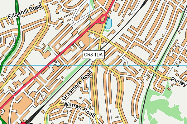 CR8 1DA map - OS VectorMap District (Ordnance Survey)