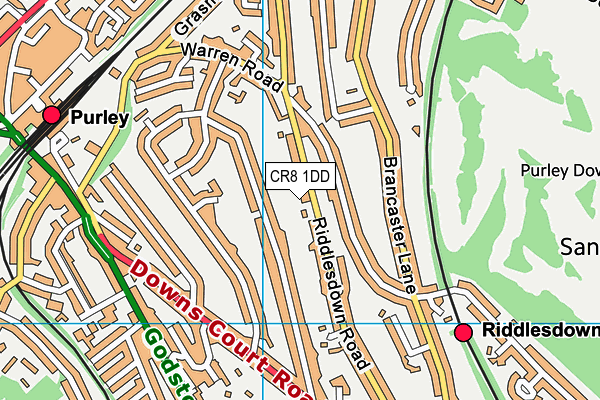 CR8 1DD map - OS VectorMap District (Ordnance Survey)