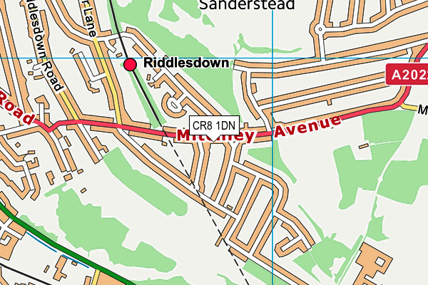 CR8 1DN map - OS VectorMap District (Ordnance Survey)