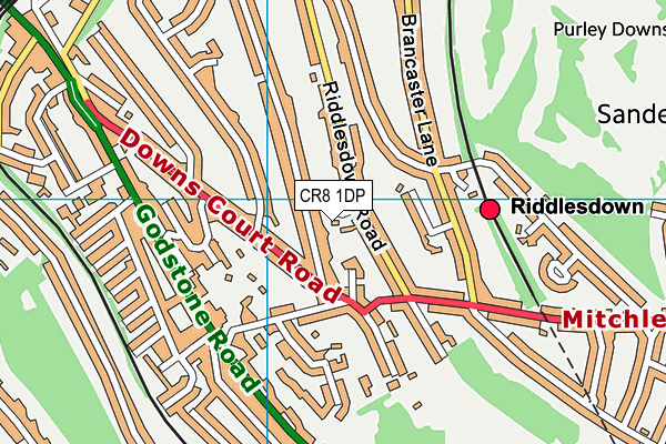 CR8 1DP map - OS VectorMap District (Ordnance Survey)