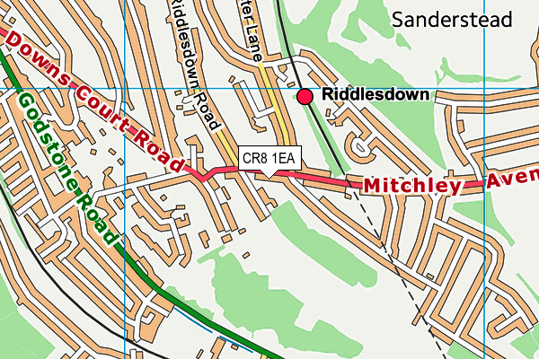 CR8 1EA map - OS VectorMap District (Ordnance Survey)