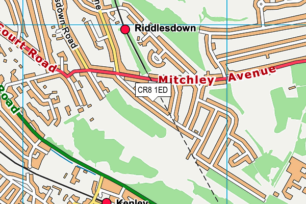 CR8 1ED map - OS VectorMap District (Ordnance Survey)