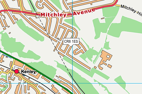 CR8 1ES map - OS VectorMap District (Ordnance Survey)