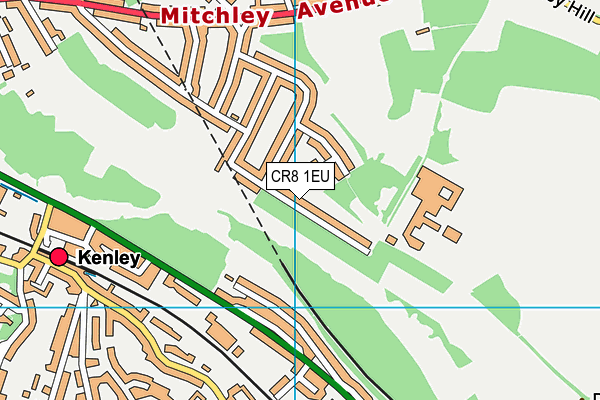 CR8 1EU map - OS VectorMap District (Ordnance Survey)