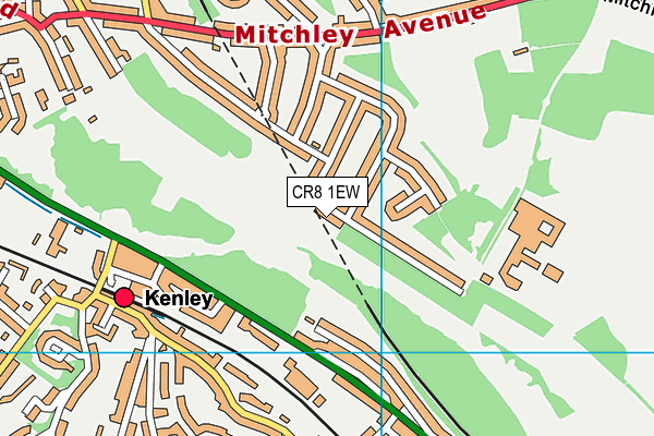 CR8 1EW map - OS VectorMap District (Ordnance Survey)