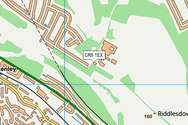 Riddlesdown Collegiate map (CR8 1EX) - OS VectorMap District (Ordnance Survey)