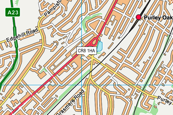 CR8 1HA map - OS VectorMap District (Ordnance Survey)