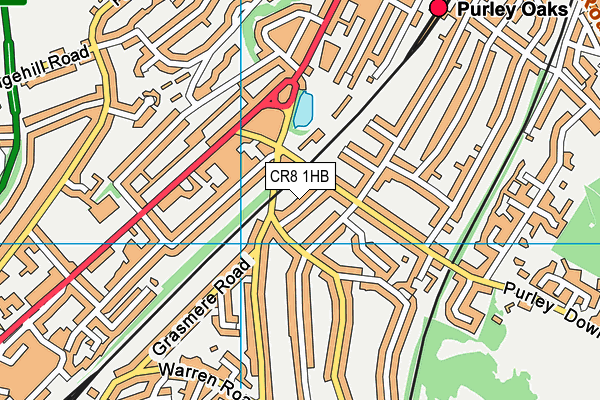 CR8 1HB map - OS VectorMap District (Ordnance Survey)