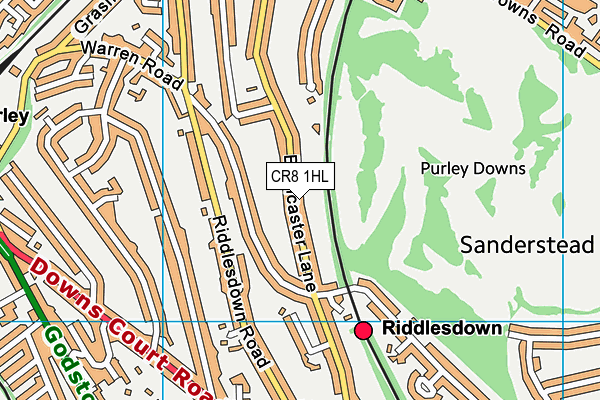 CR8 1HL map - OS VectorMap District (Ordnance Survey)