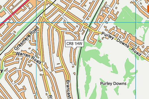 CR8 1HW map - OS VectorMap District (Ordnance Survey)