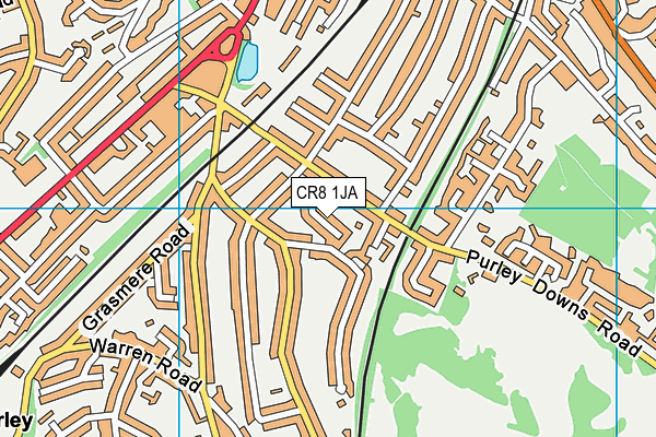 CR8 1JA map - OS VectorMap District (Ordnance Survey)