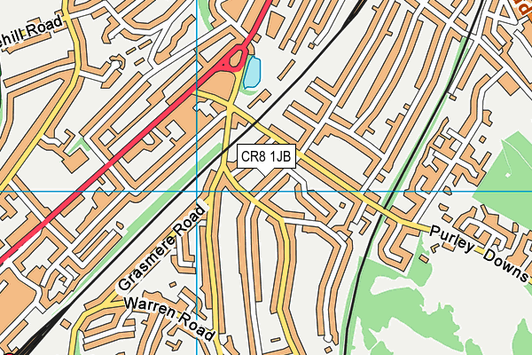CR8 1JB map - OS VectorMap District (Ordnance Survey)