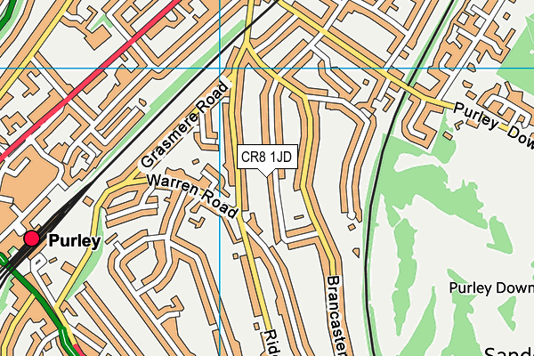 CR8 1JD map - OS VectorMap District (Ordnance Survey)