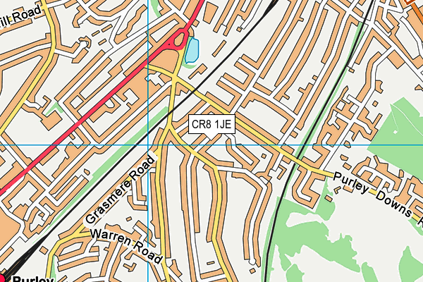 CR8 1JE map - OS VectorMap District (Ordnance Survey)