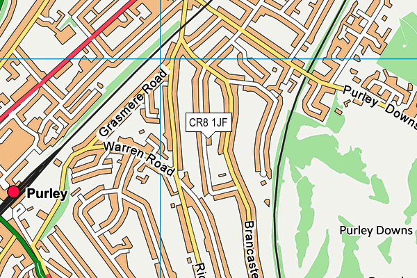 CR8 1JF map - OS VectorMap District (Ordnance Survey)
