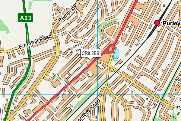 CR8 2BB map - OS VectorMap District (Ordnance Survey)
