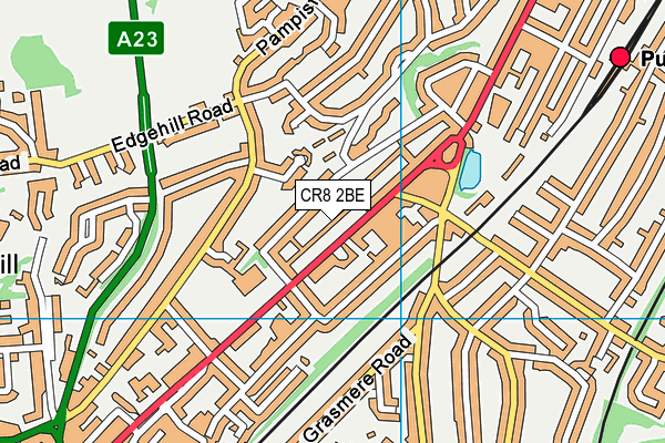 CR8 2BE map - OS VectorMap District (Ordnance Survey)