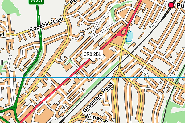 CR8 2BL map - OS VectorMap District (Ordnance Survey)