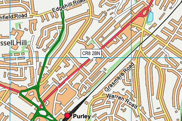 Christ Church Hall (Purley) map (CR8 2BN) - OS VectorMap District (Ordnance Survey)