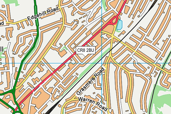 CR8 2BU map - OS VectorMap District (Ordnance Survey)