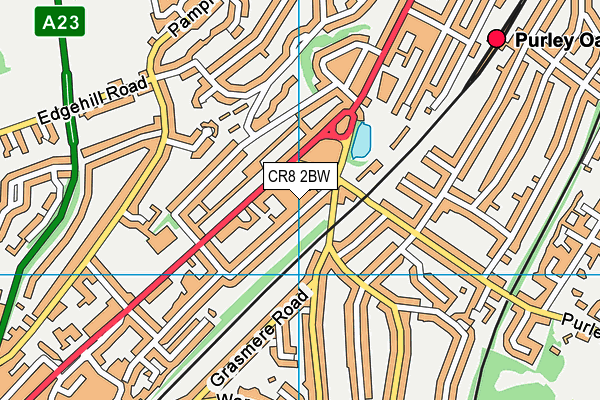 CR8 2BW map - OS VectorMap District (Ordnance Survey)