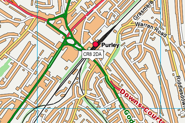 CR8 2DA map - OS VectorMap District (Ordnance Survey)