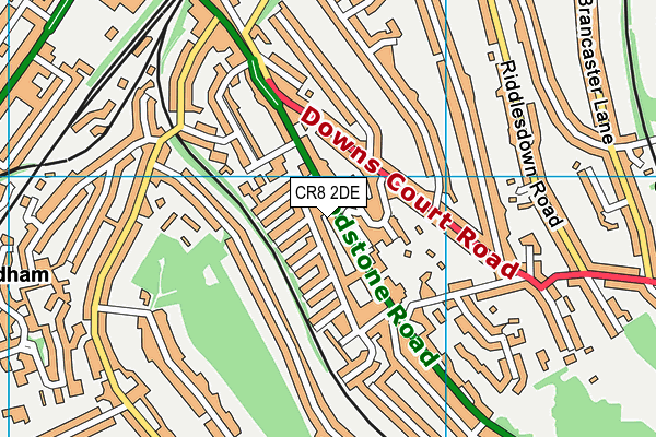 CR8 2DE map - OS VectorMap District (Ordnance Survey)