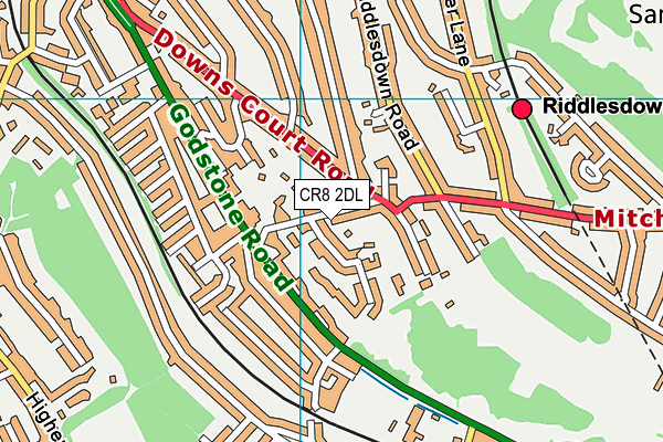 CR8 2DL map - OS VectorMap District (Ordnance Survey)