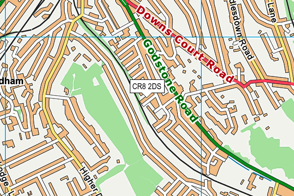 CR8 2DS map - OS VectorMap District (Ordnance Survey)