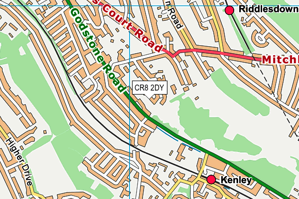 CR8 2DY map - OS VectorMap District (Ordnance Survey)