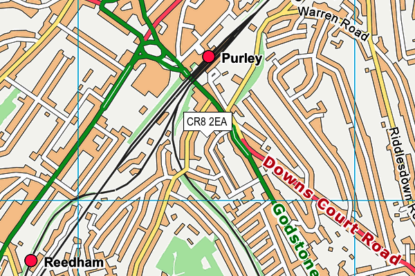 CR8 2EA map - OS VectorMap District (Ordnance Survey)