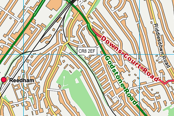 CR8 2EF map - OS VectorMap District (Ordnance Survey)