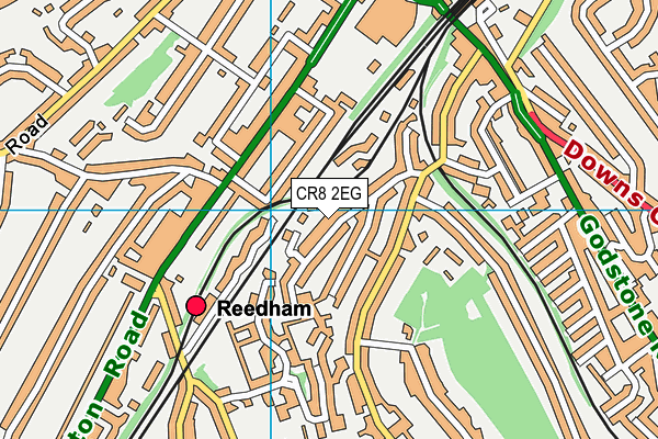 CR8 2EG map - OS VectorMap District (Ordnance Survey)