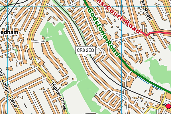 CR8 2EQ map - OS VectorMap District (Ordnance Survey)